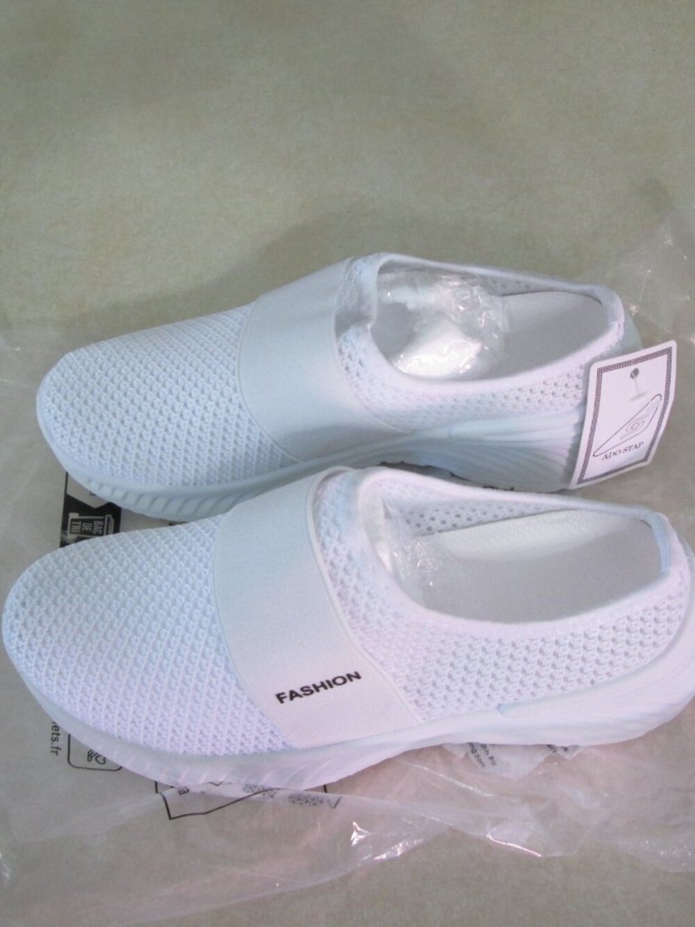 New White Fashion Slip on Sneakers Shoes UK 36 US 6